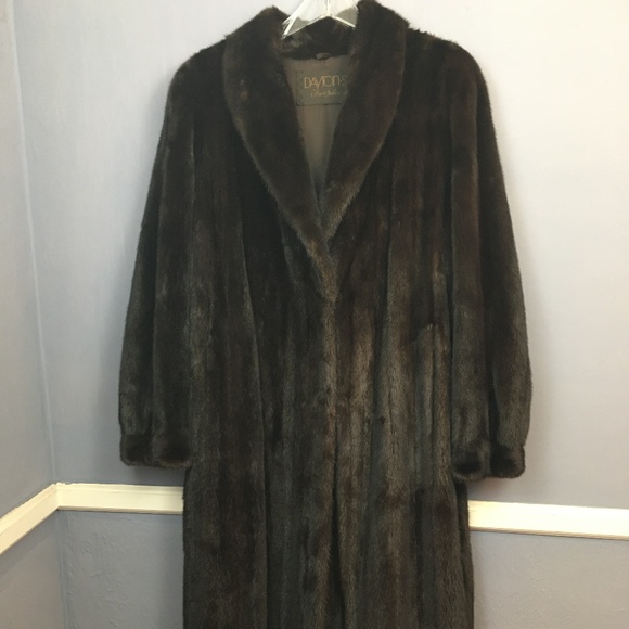 Outstanding! MINK fur coat dark brown Extra Large 118